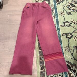 Aviator Nation Magenta Wide Sweatpants